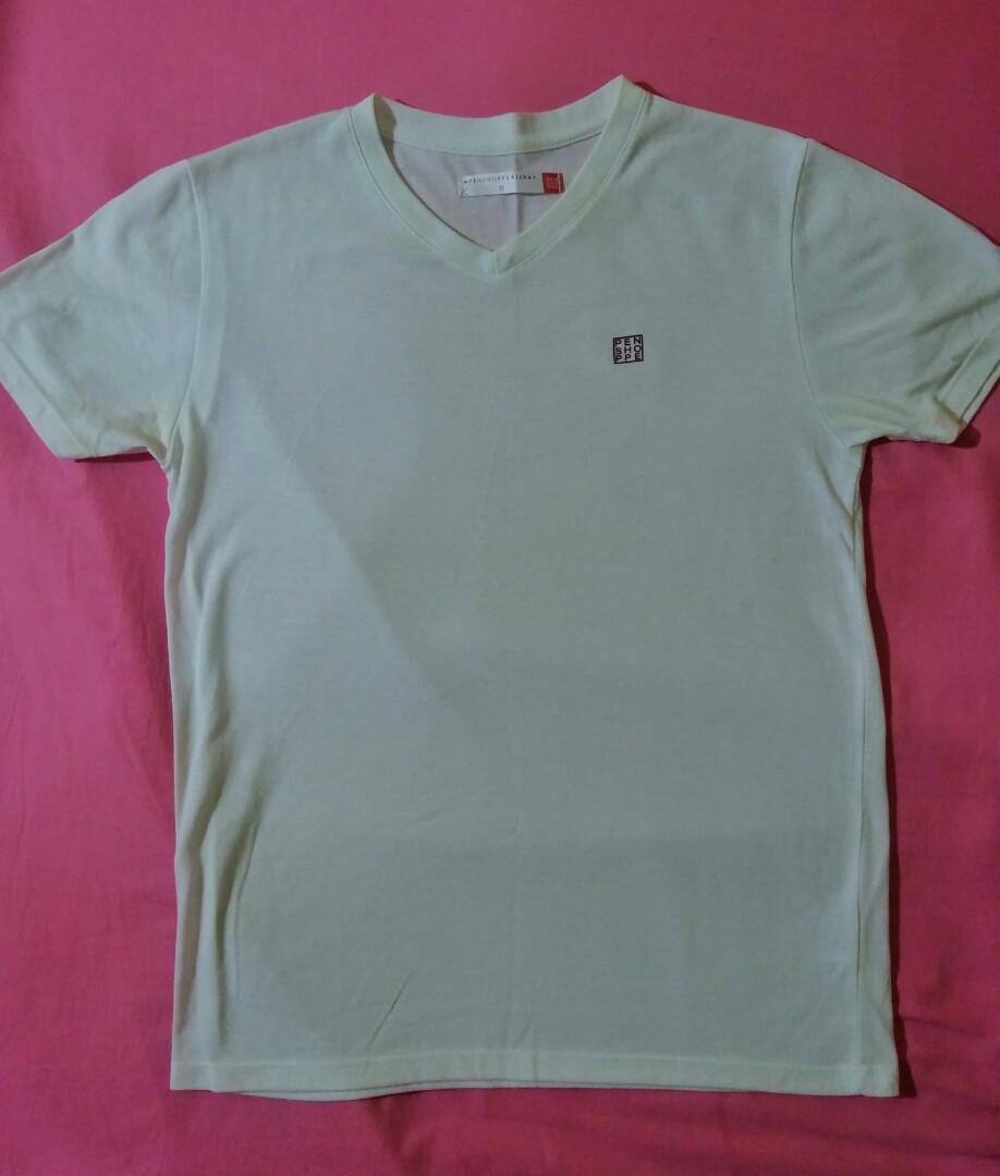penshoppe plain white shirt