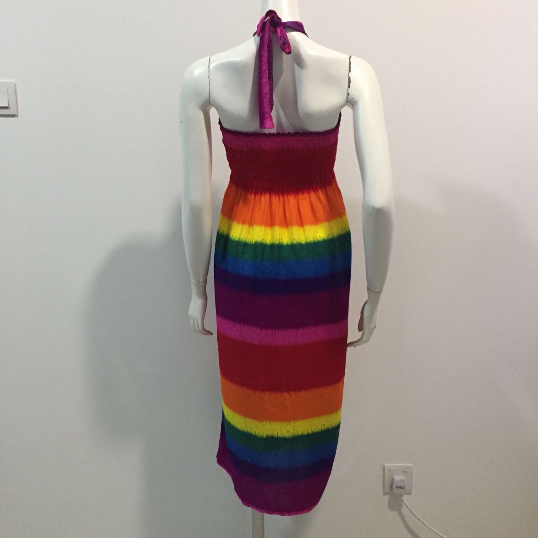 Rainbow clearance beach dress