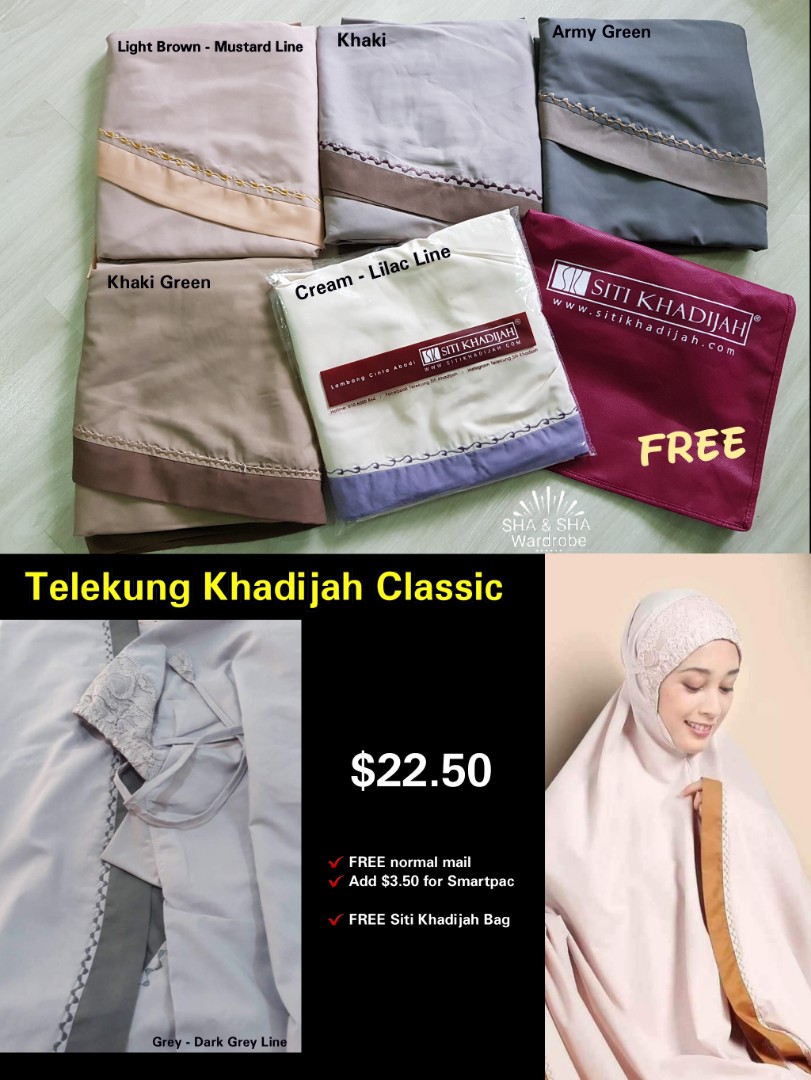 Ramadhan Sales Telekung Siti Khadijah Classic Inspired Women S Fashion Muslimah Fashion On Carousell