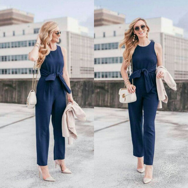 ladies navy jumpsuits