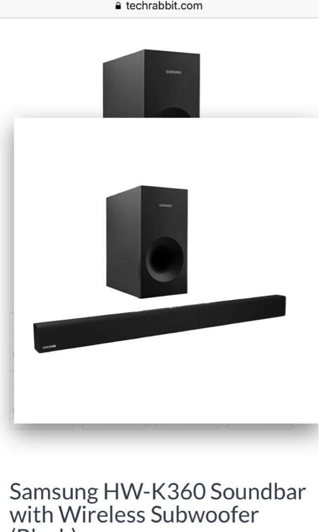 Samsung HWK360 Soundbar with Wireless Subwoofer, Audio, Soundbars