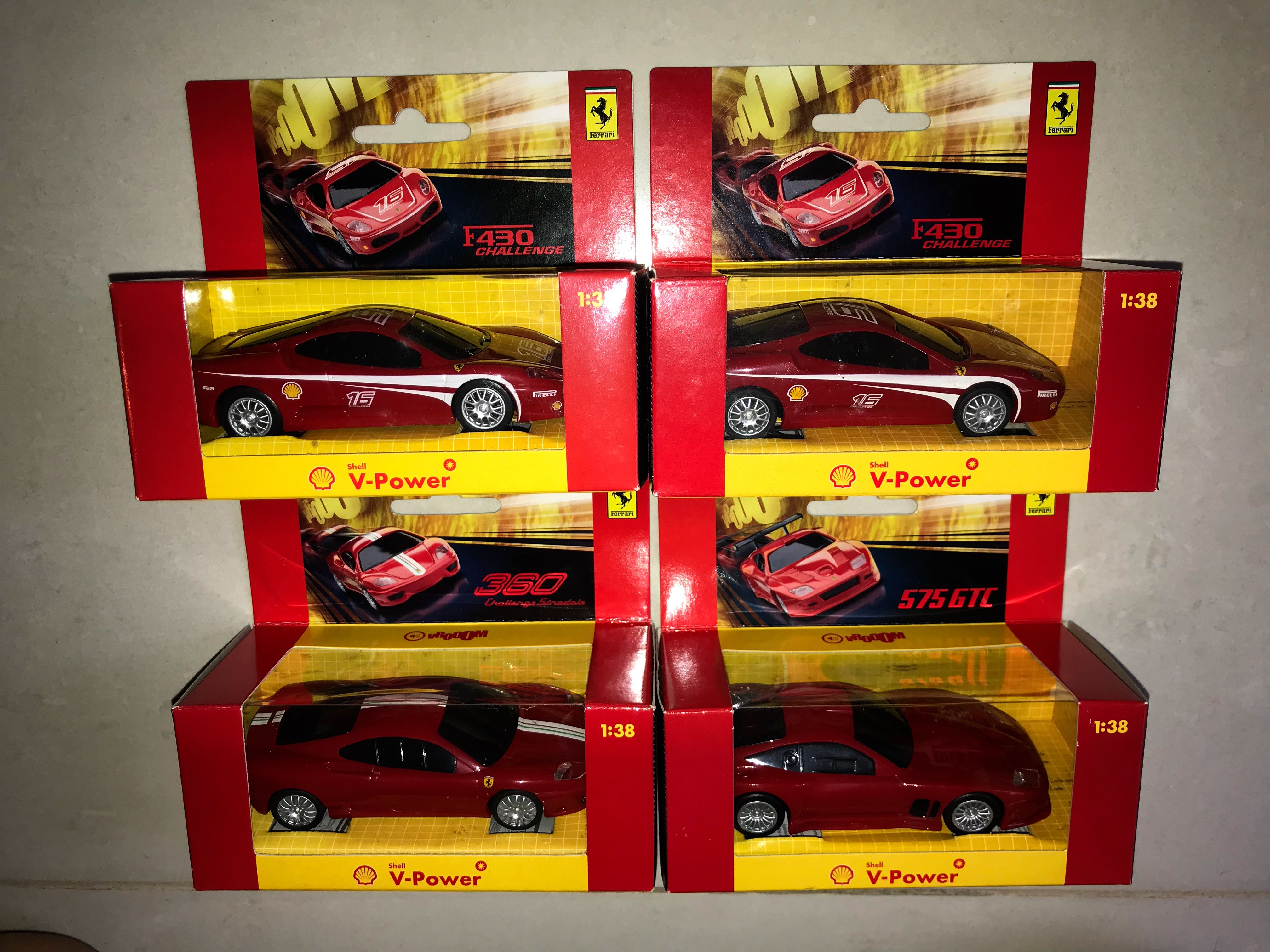 Shell Ferrari Series Toy Car Collectibles ( Total 4 Cars 