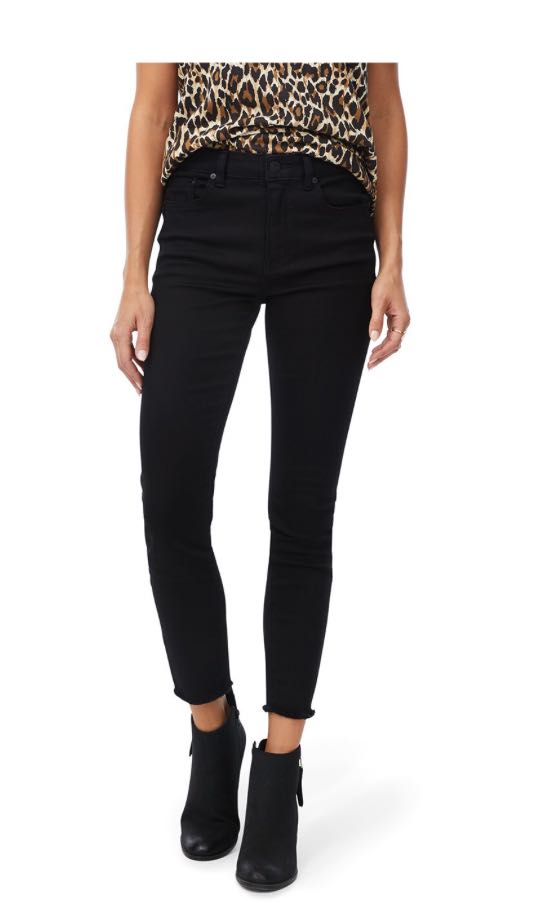womens black frayed hem jeans