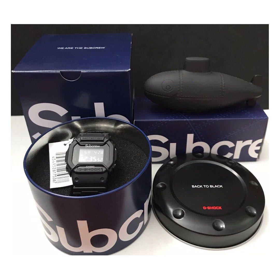 Subcrew x G shock Watch DW 5600subcrew 1 Casio collaboration with submarine figure Mobile Phones Gadgets Wearables Smart Watches on Carousell