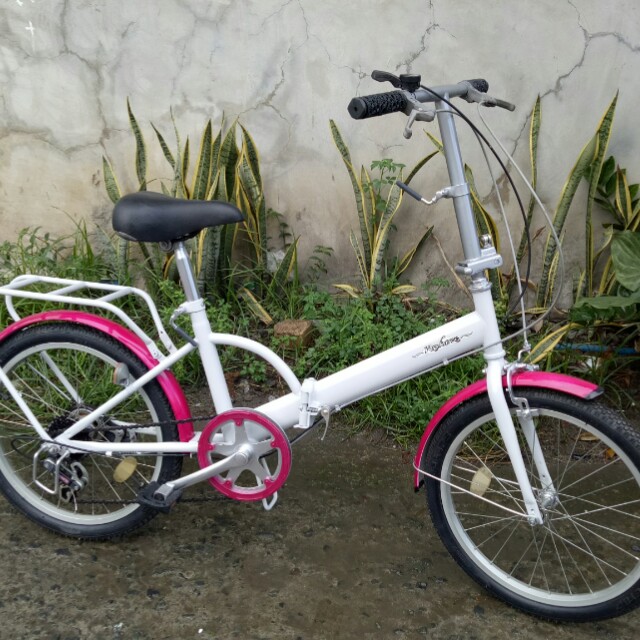 pink and white bike