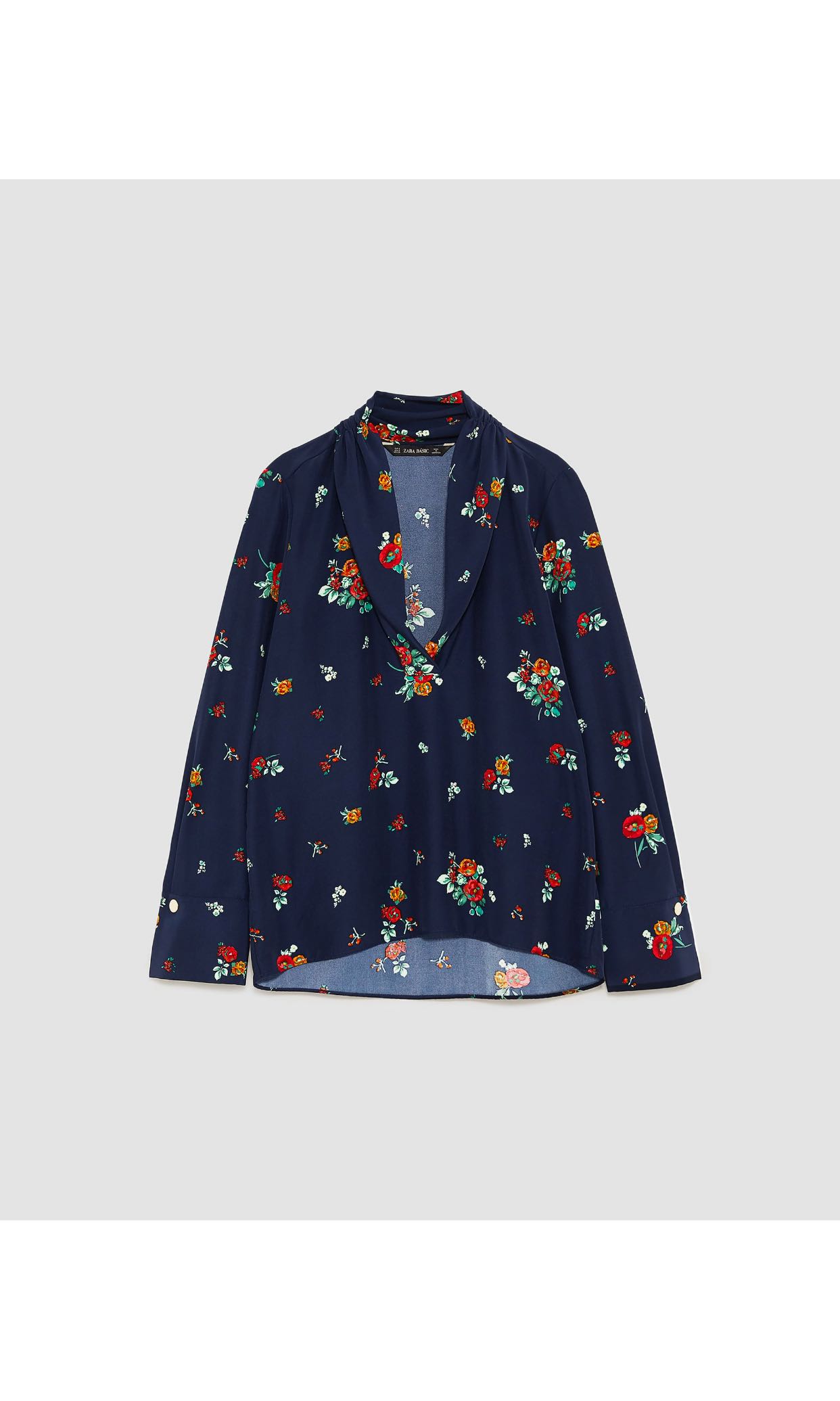 zara printed floral shirt