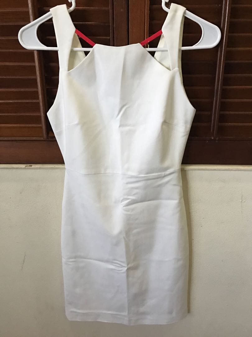 zara white short dress