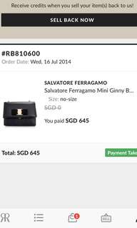 salvatore ferragamo mini ginny bag in black