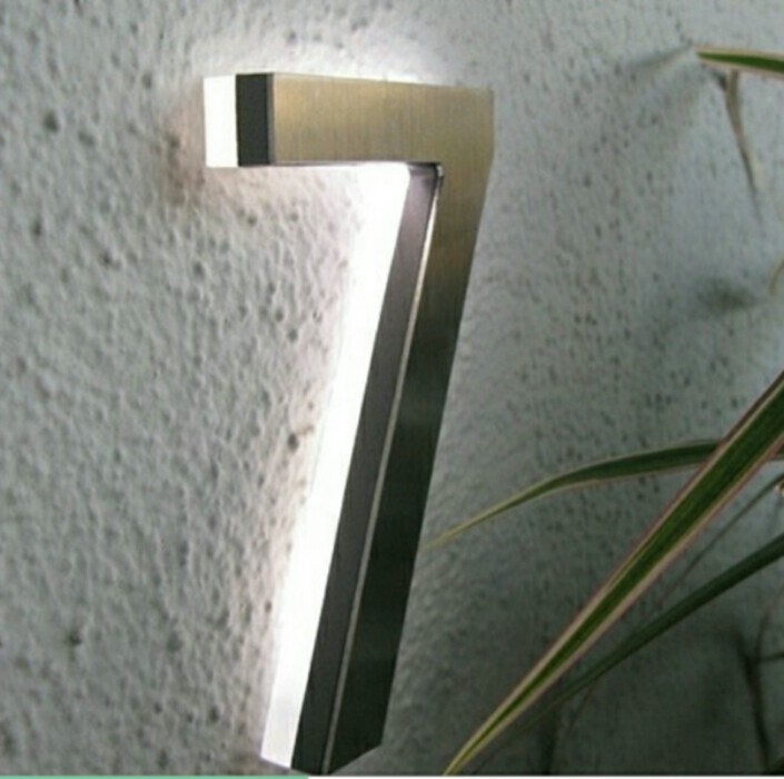 Signage 5 Back Lit Stainless Steel Led Home Number Address Signage 5 Back Lit Stainless Steel Led