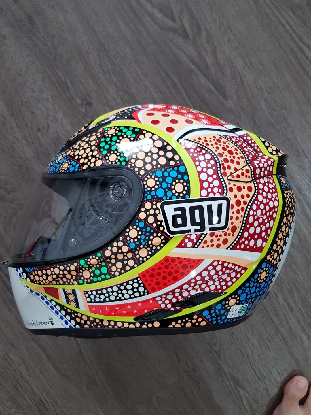 AGV K3 Rossi Dreamtime Helmet Size Medium Motorcycles Motorcycle Apparel on Carousell