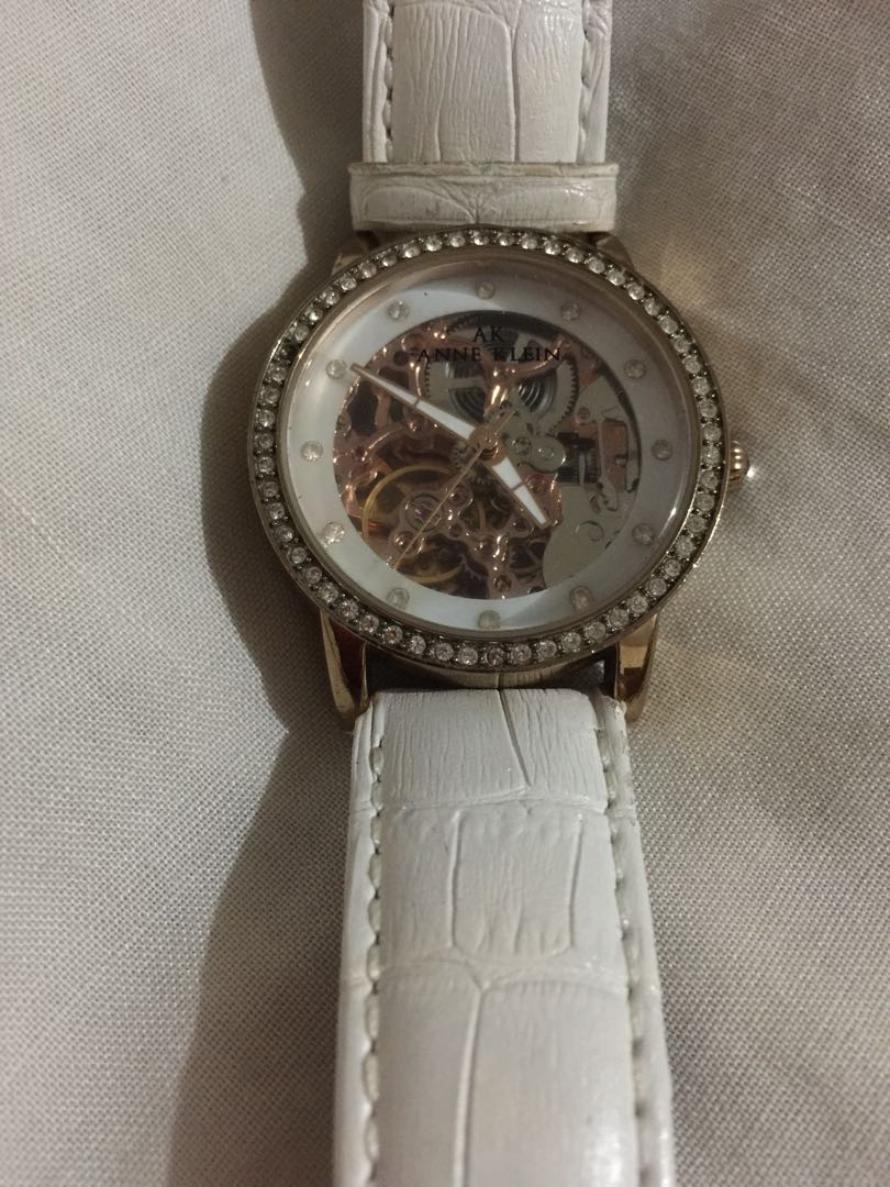 Anne klein sale automatic skeleton watch
