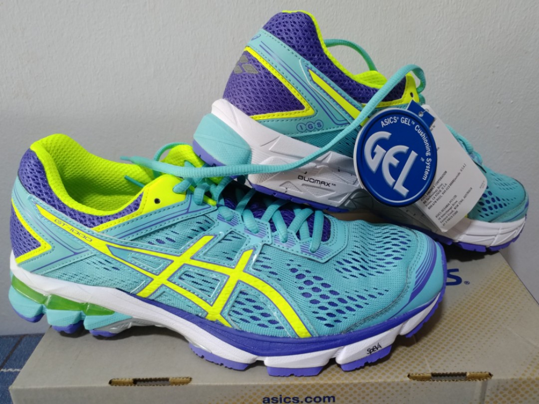 Asics Runners Gt 1000 4 Turquoise Flash Yellow Acai Women S Fashion Shoes Sneakers On Carousell