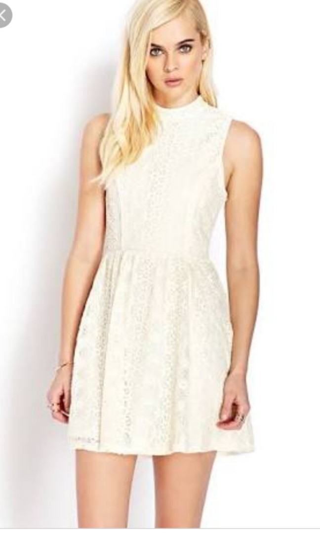 forever 21 white lace dress