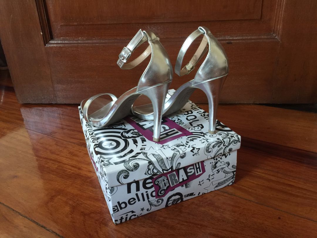 brash silver heels