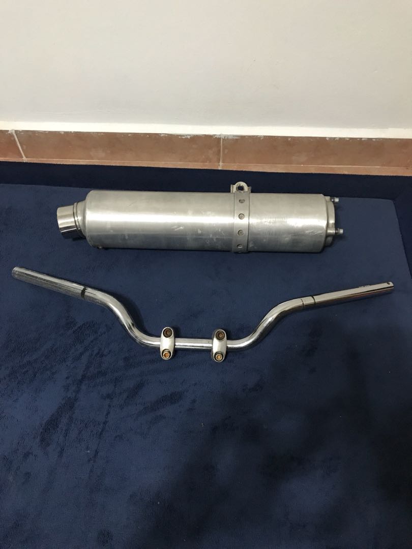 CB400 Stock pipe and handlebars., Motorcycles, Motorcycle Accessories