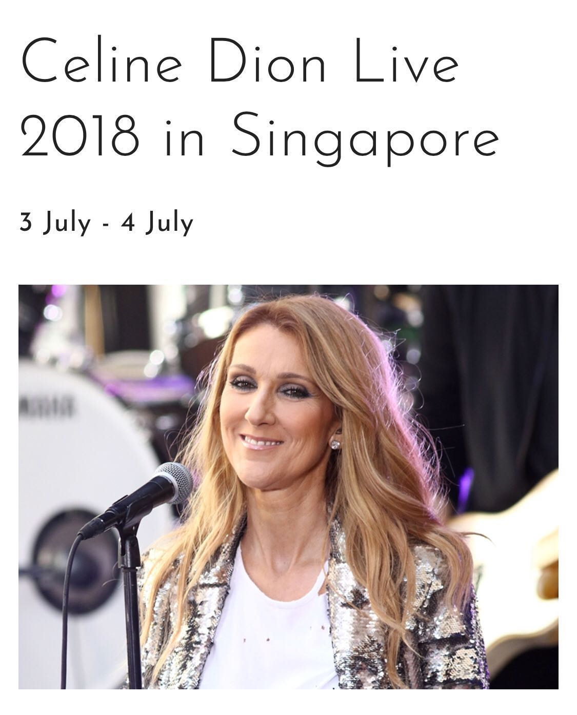 Celine Dion Concert (e ticket), Tickets & Vouchers, Event Tickets on