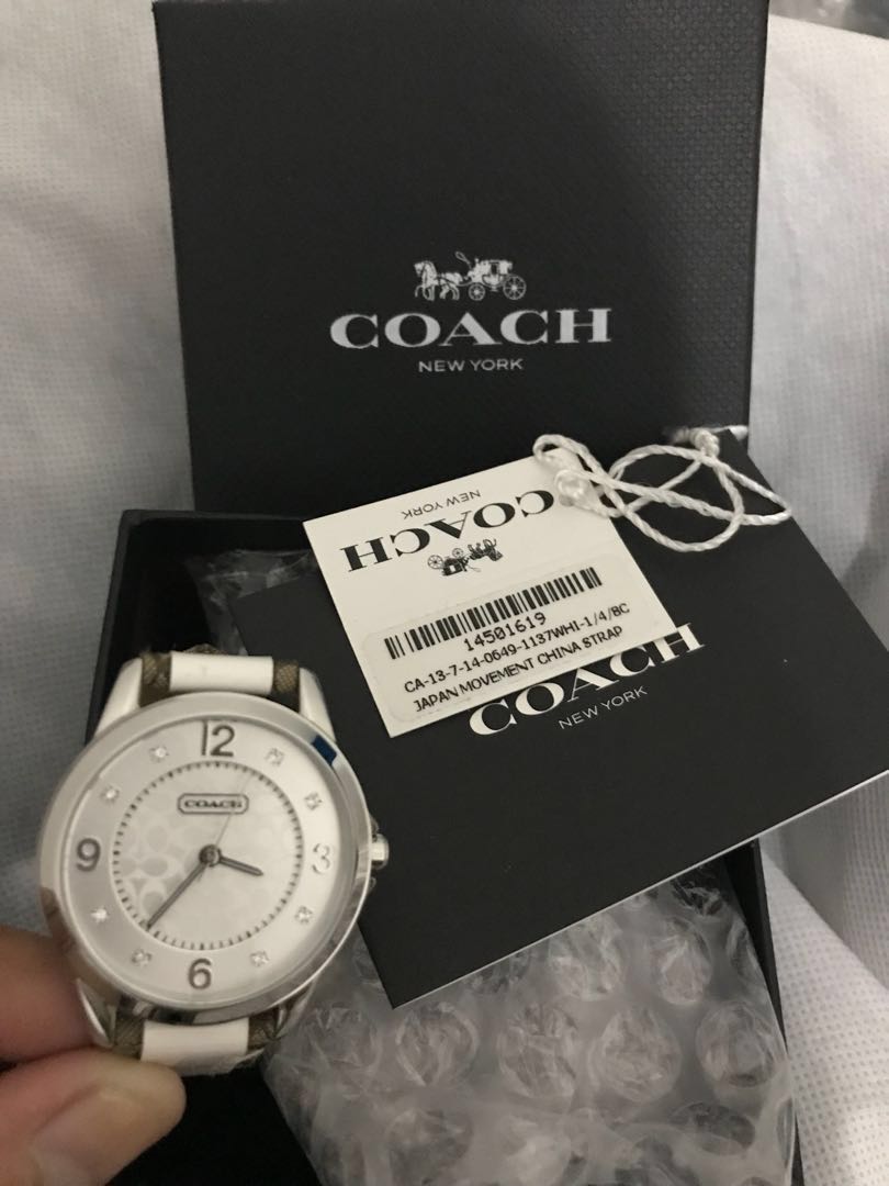 Coach Women Watch 14501619 Signature White Coach Original Fesyen Wanita Jam Tangan di Carousell