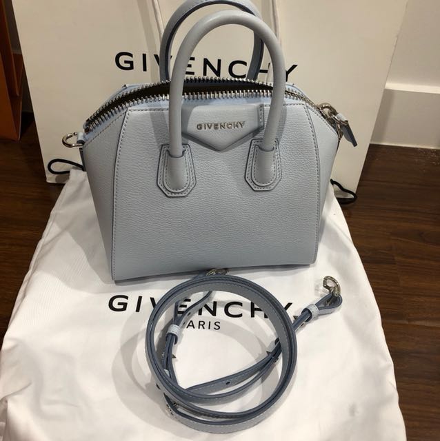 Givenchy Mini Antigona In Baby Blue Luxury Bags Wallets On