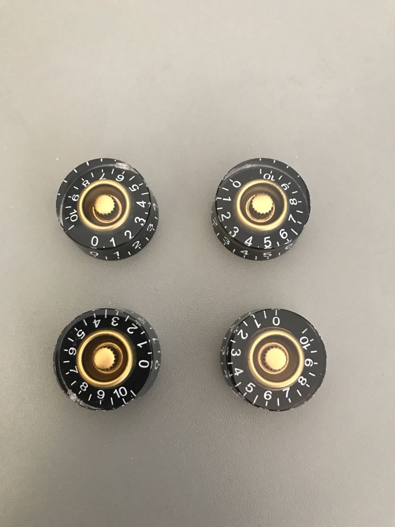 Guitar speed knobs (black gold), Music & Media, Music Instruments on