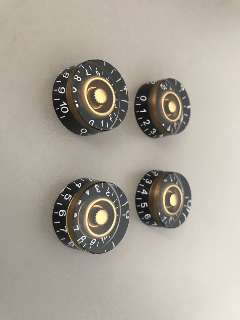 Guitar speed knobs (black gold), Music & Media, Music Instruments on