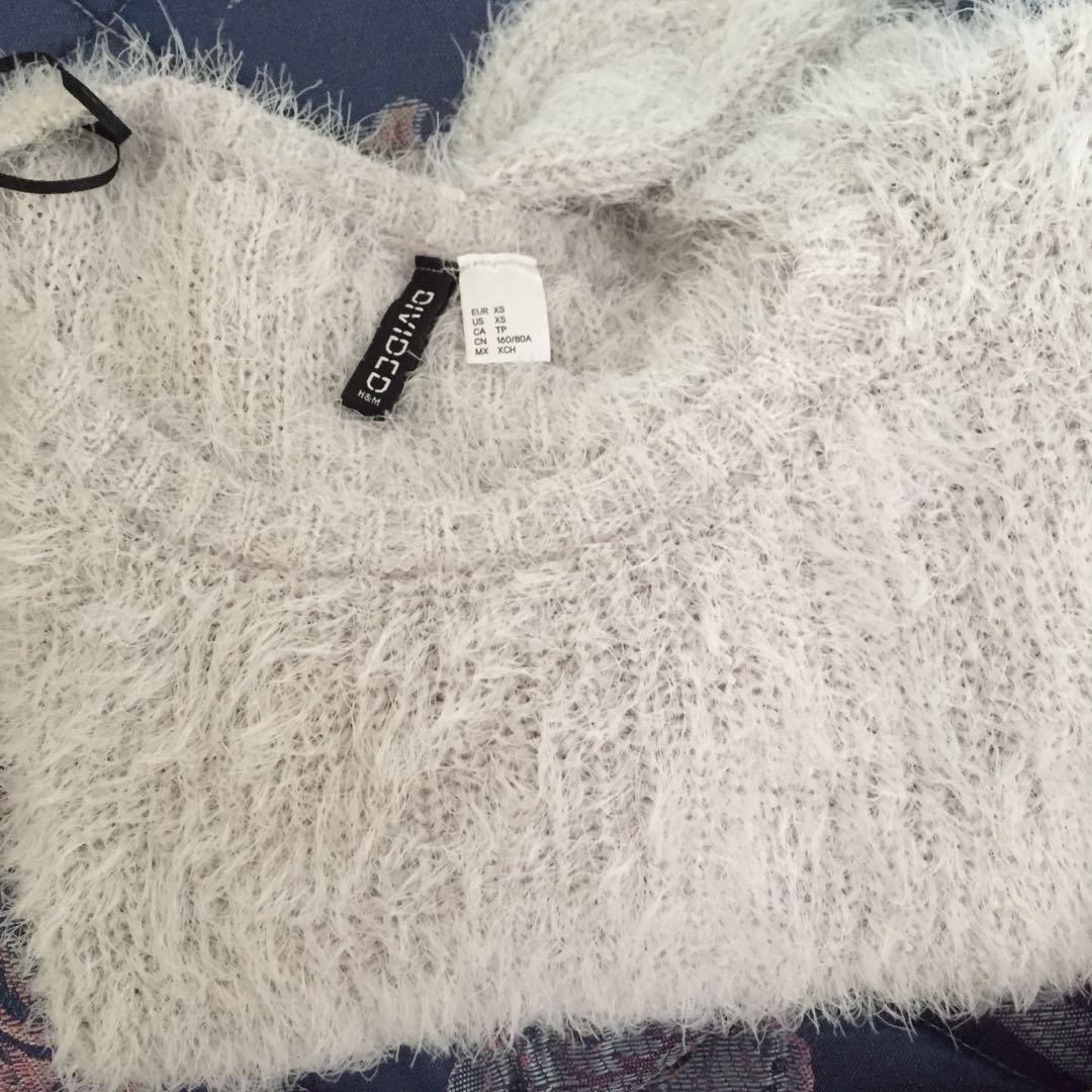 h&m fuzzy sweater