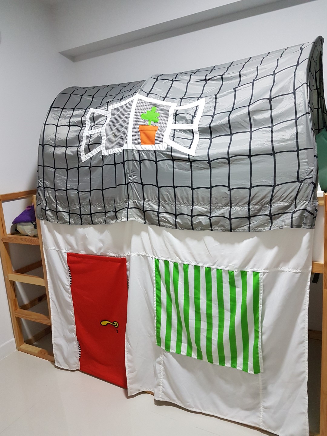 Ikea Kura Bunk Bed Only Bed Tent Mattress Not Included Furniture Beds Mattresses On Carousell