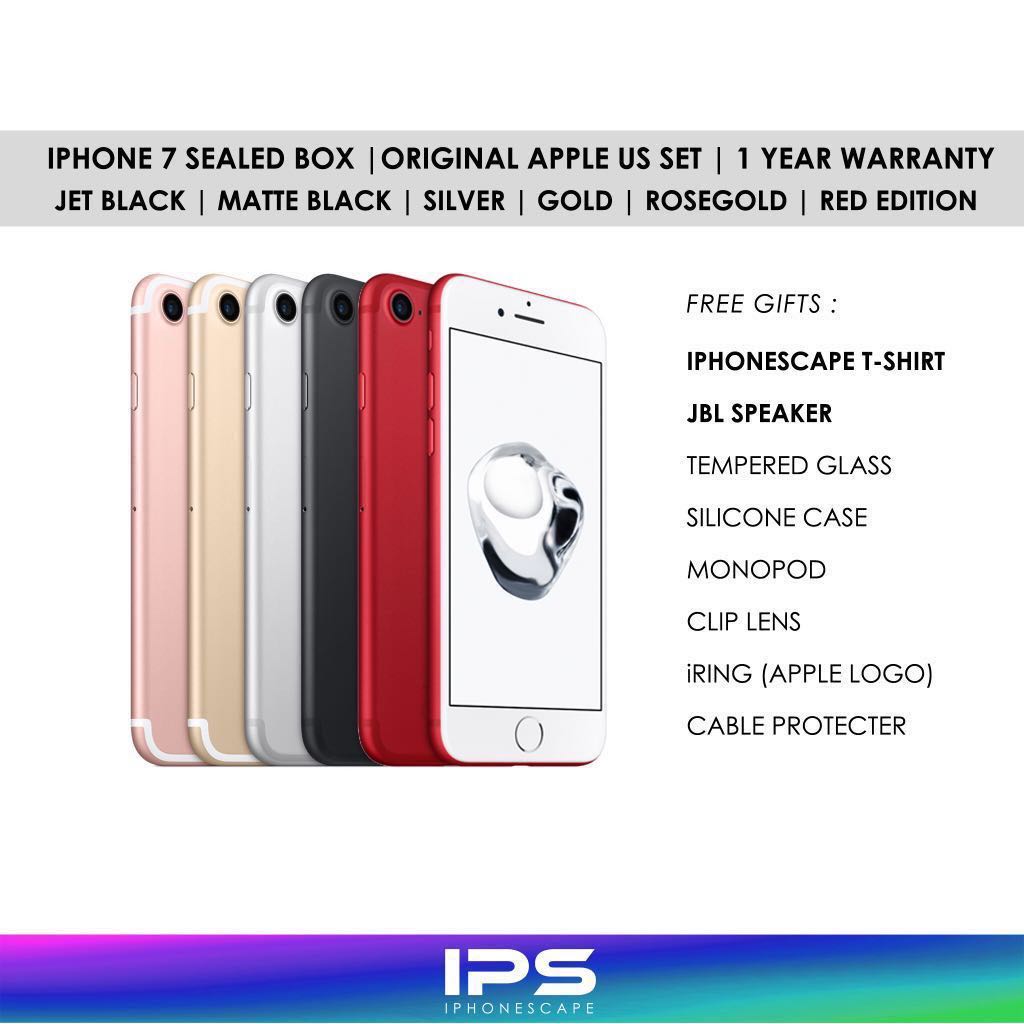 Original Apple Iphone 7 128gb Usa New Sealed Box Free Gifts 27c7b2