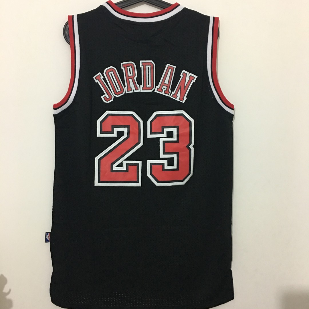 Chicago Bulls #23 Michael Jordan Jersey - Black White - Bluefink
