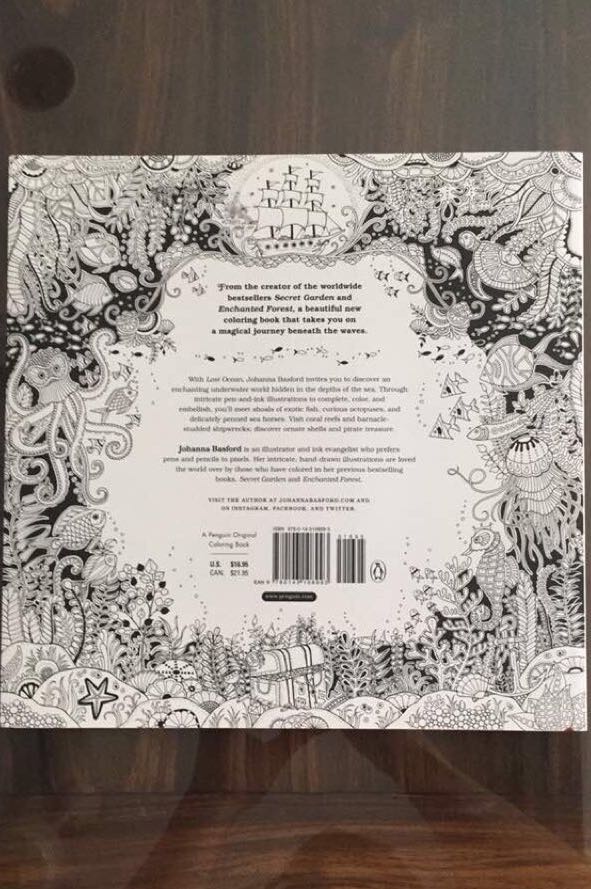 LOST OCEAN - An Inky Adventure & Coloring Book, Hobbies & Toys, Books