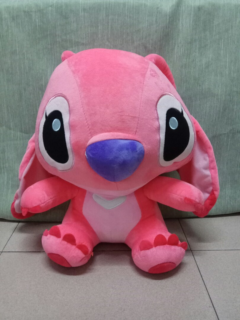 pink stitch stuffed animal
