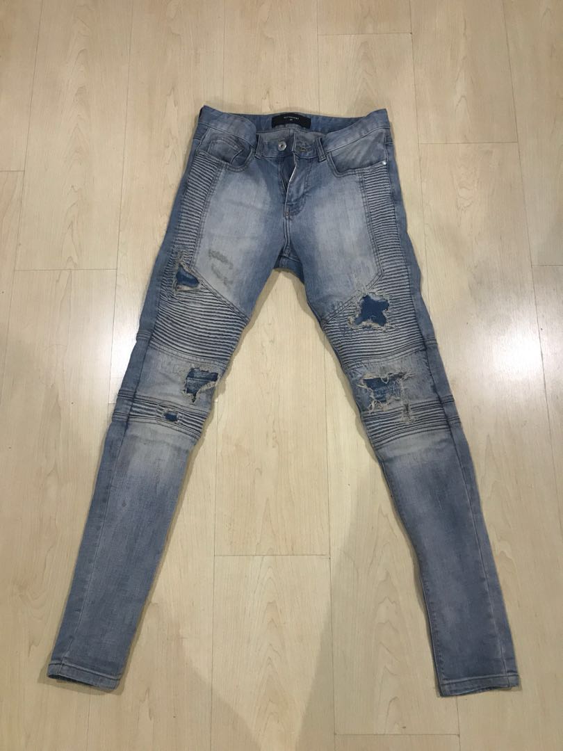 biker jeans size 28