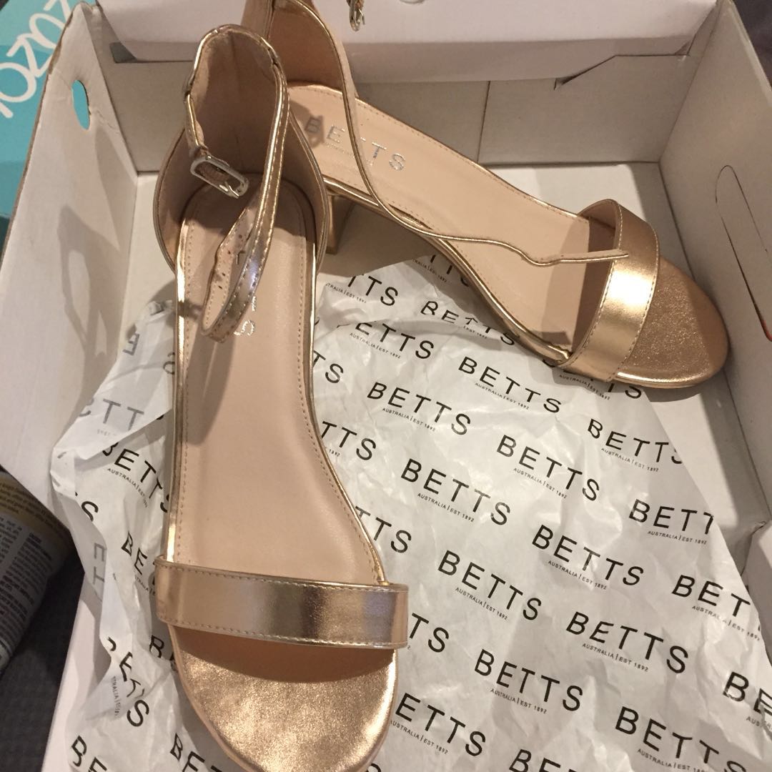 betts rose gold heels