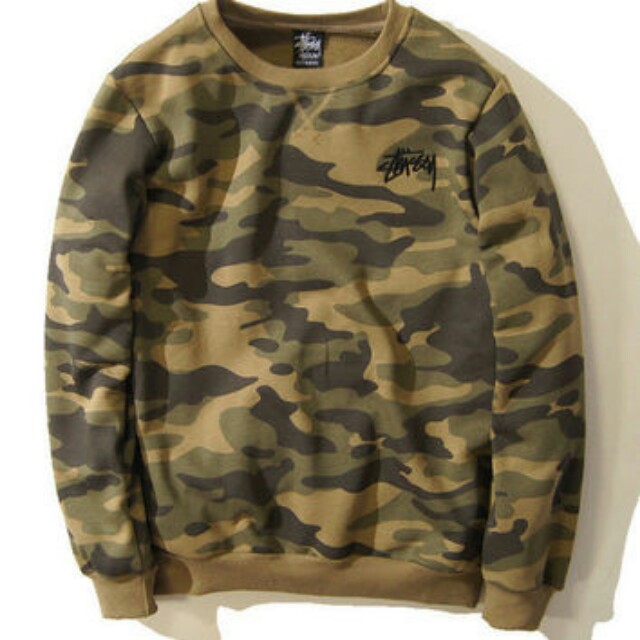 stussy camo hoodie