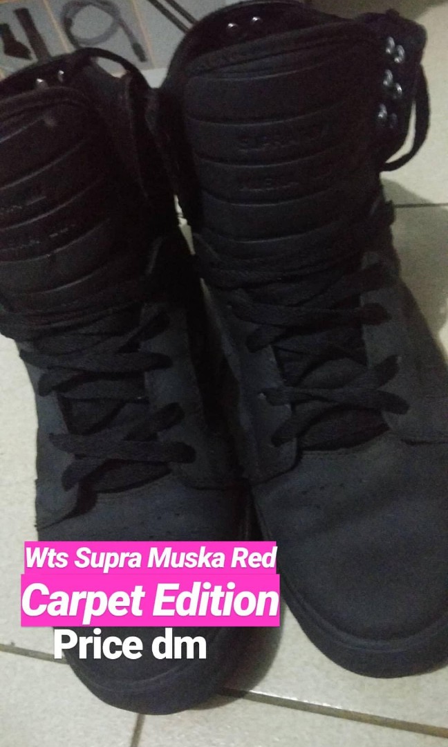 supra skytop muska red carpet edition tuf black skate shoes