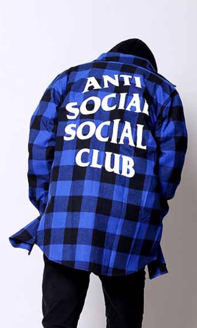 anti social social club blue shirt