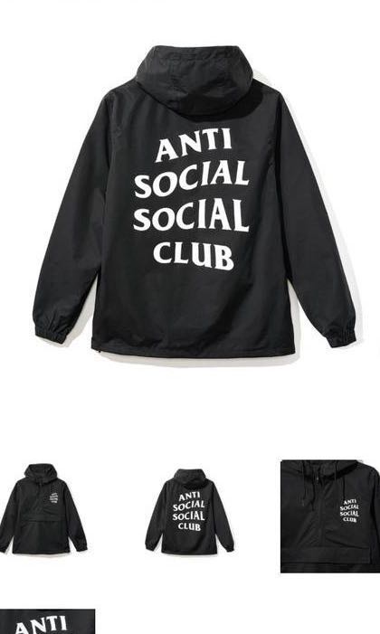 Anti social social club Mak black anorak Men s Fashion Tops Sets Tshirts Polo Shirts on Carousell