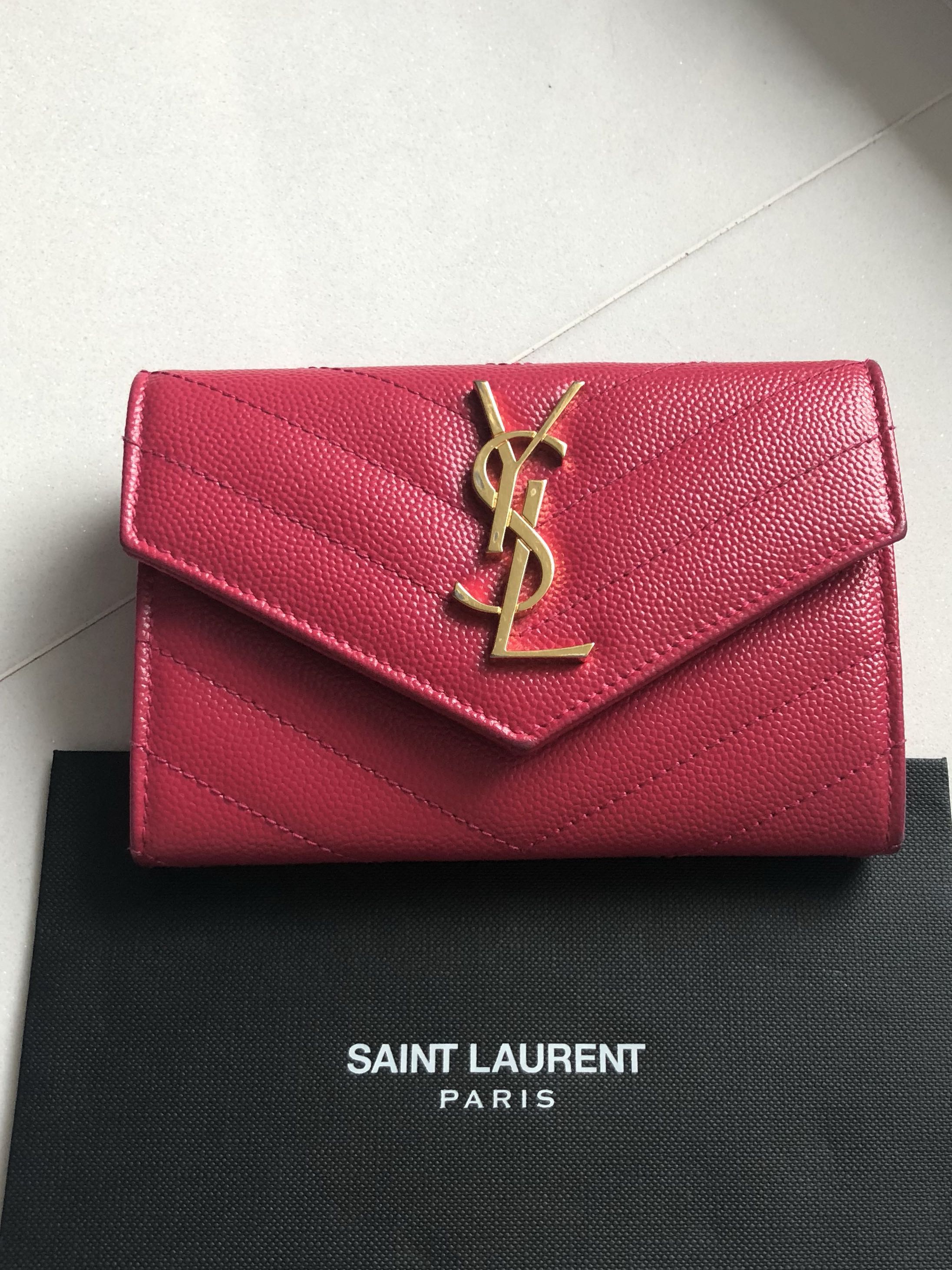 Ysl fuchsia wallet deals