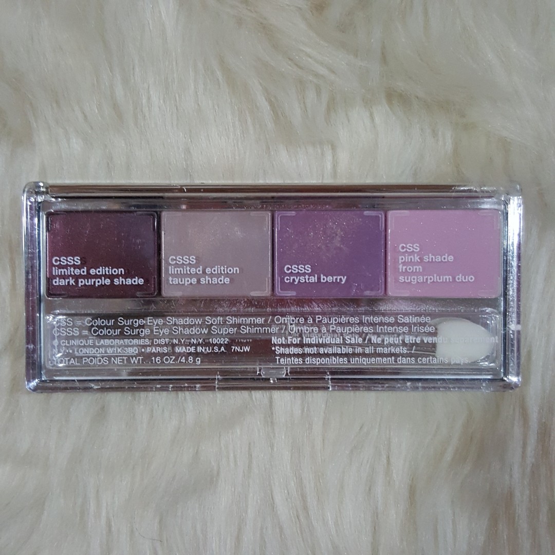 Clinique Eyeshadow Palette (Category: Makeup) located in Manila. Submitted by snowflakes.specials (Listing ID 171935983, Image 1). Description: New.