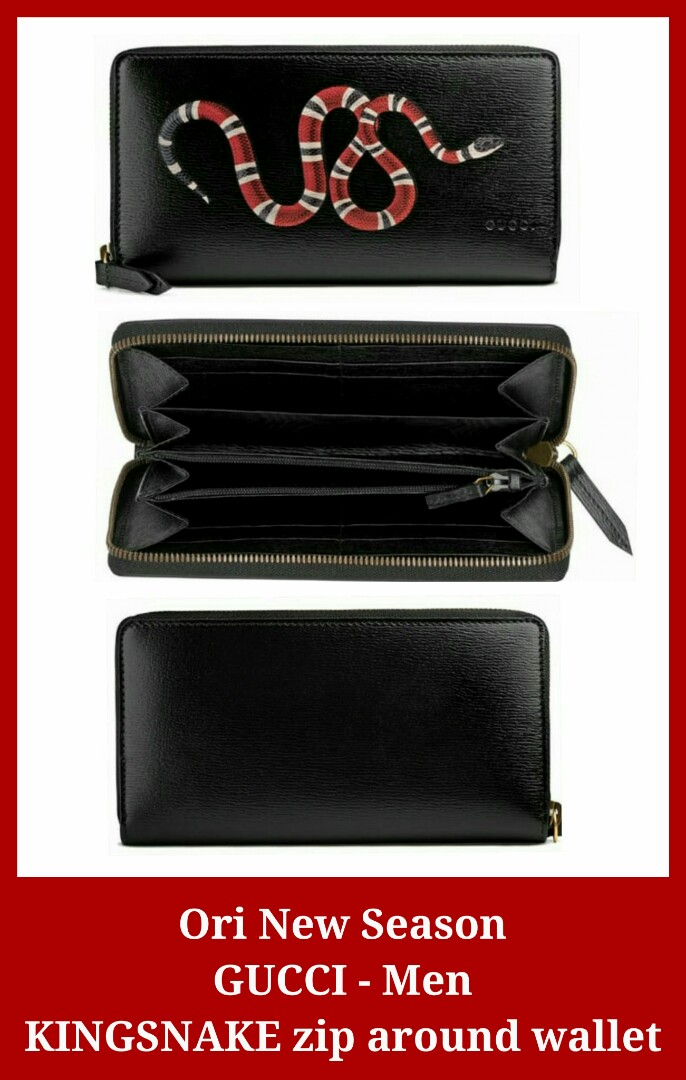 gucci kingsnake leather wallet