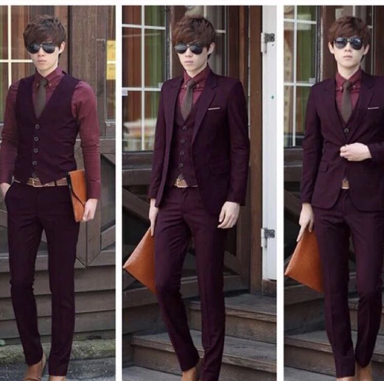 Maroon sales suit coat