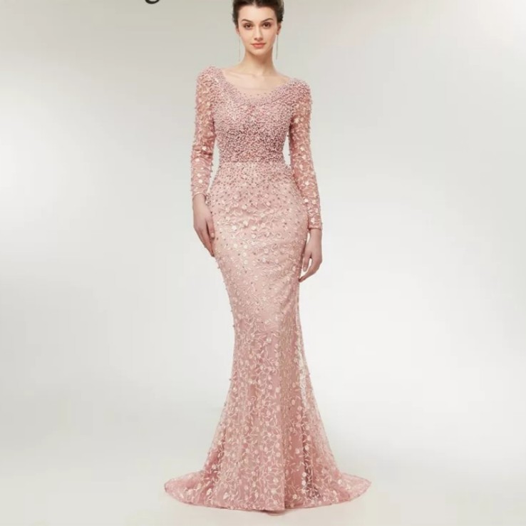 pearl evening gown