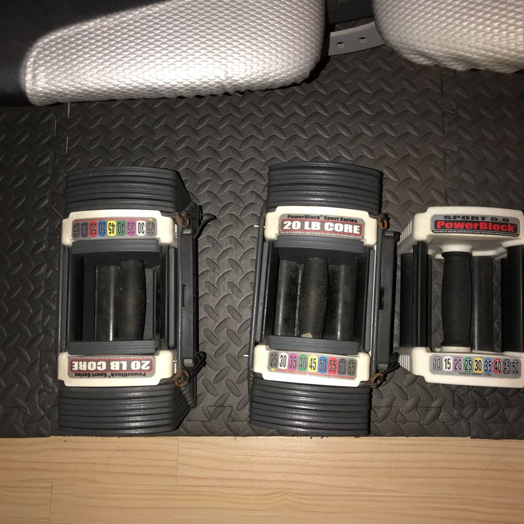 PowerBlock stackable dumbbell sets, Sports Equipment, Exercise