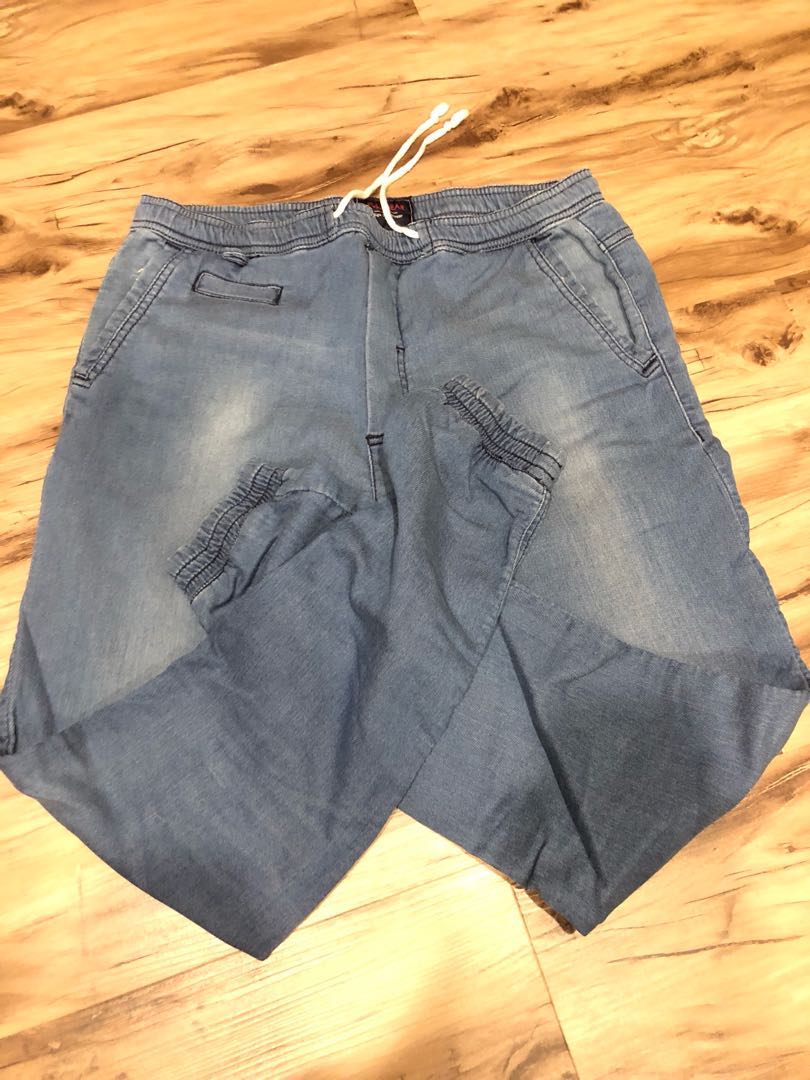 jogger denim shorts