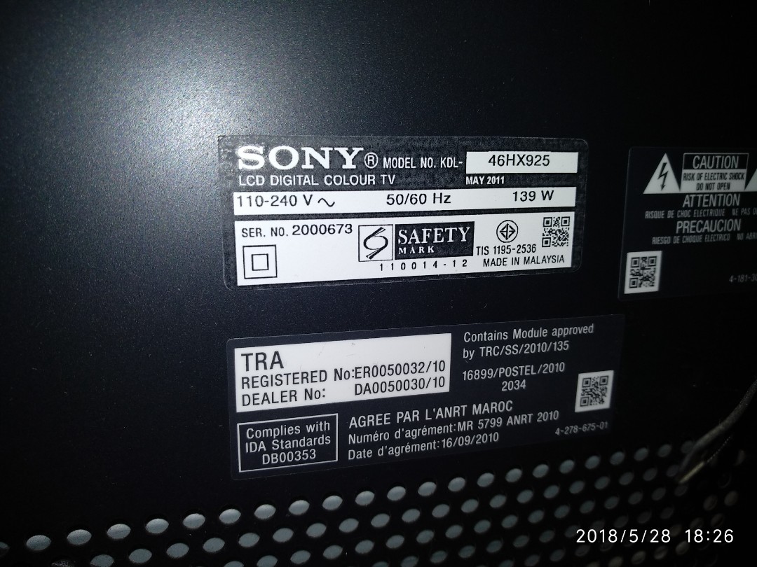 sony 46 inch led lcd tv with sound bar tv home appliances tv entertainment tv on carousell