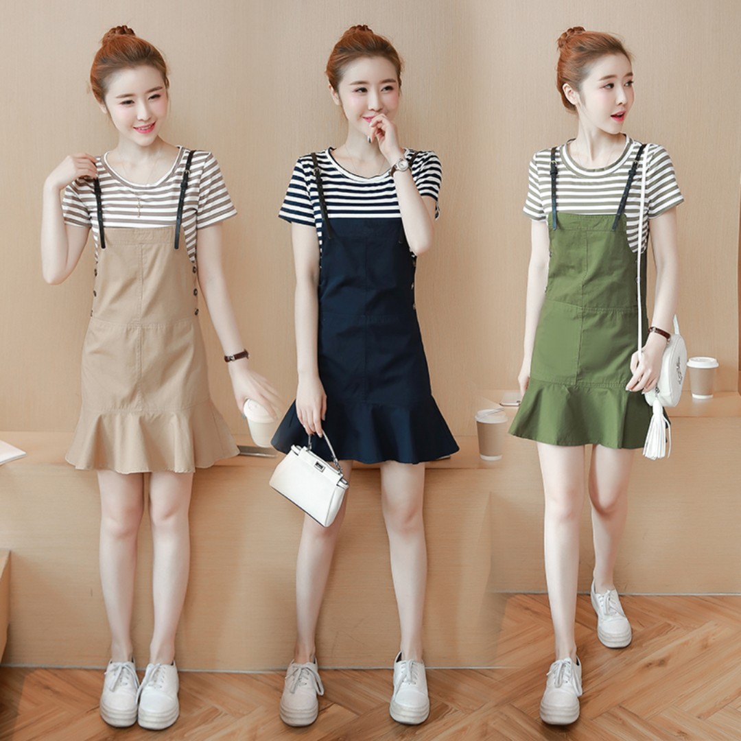 overall dress korean