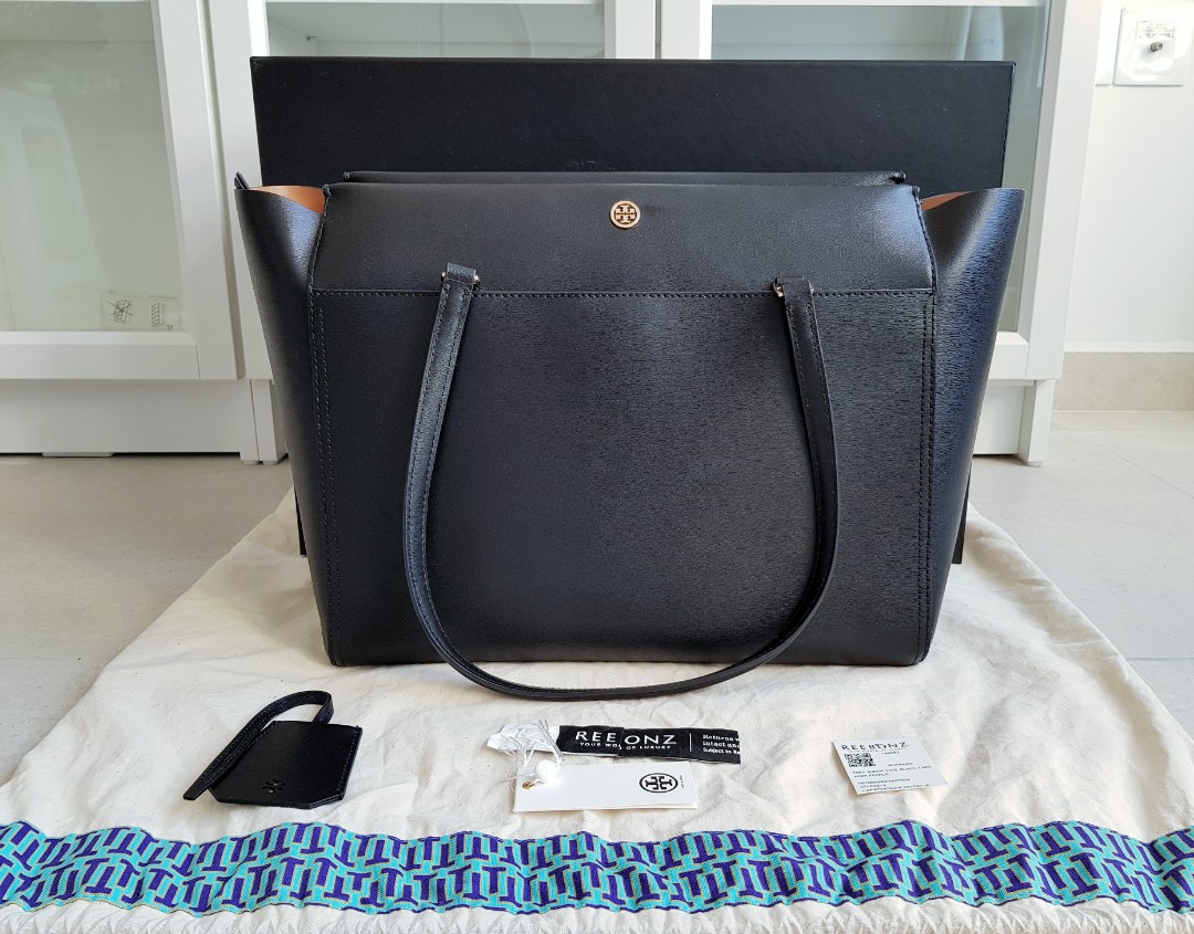 Tory burch parker tote black discount