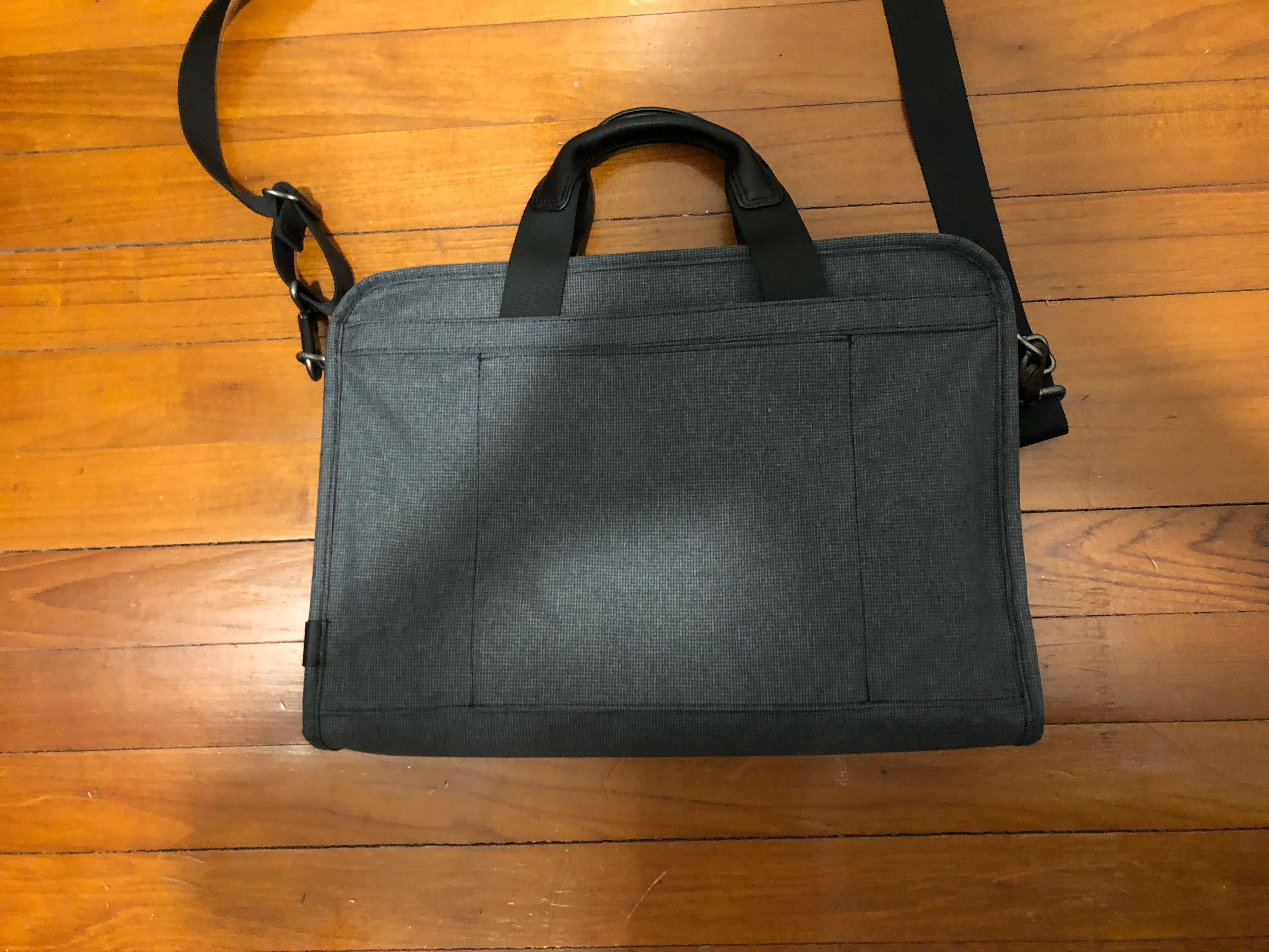 Tumi Organizer Portfolio Briefcase Ballastic Nylon Heather Grey