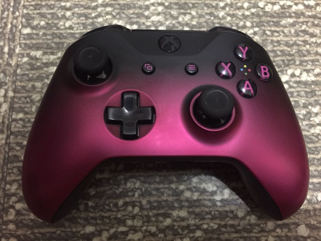 pink and black xbox controller