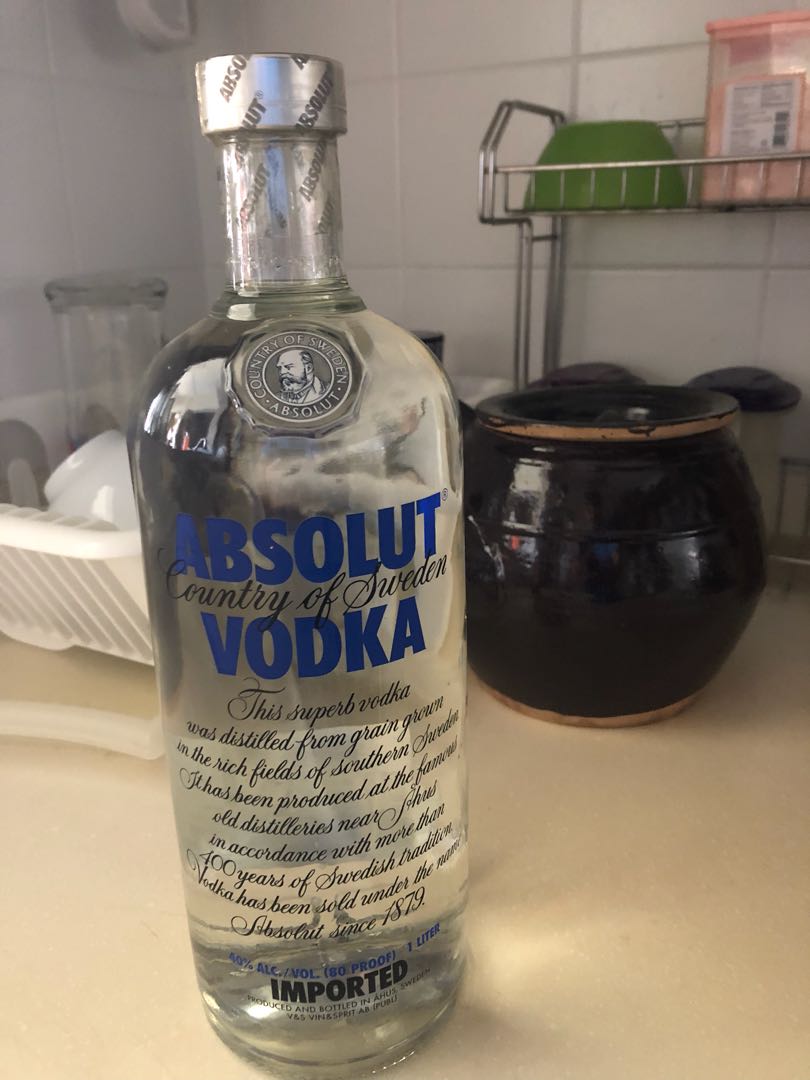 Abosut Vodka 1 litre, Food & Drinks, Alcoholic Beverages on Carousell