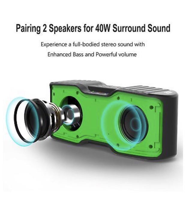 AOMAIS Sport II Portable Wireless Bluetooth Speakers 4.0 with